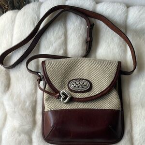 BRIGHTON VINTAGE LEATHER CROSSBODY BAG